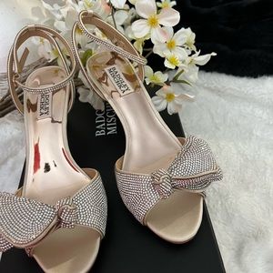 Badgley Mischka Evening Sandals. Brand New Satin finish.